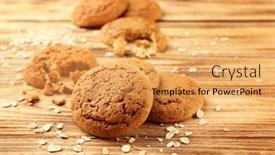  Presentation with diet - Presentation theme consisting of diet-cookies-with-oatmeal background and a yellow colored foreground