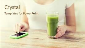  Presentation with healthy eating - Theme consisting of diet detox technology and people background and a cream colored foreground