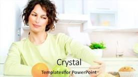  Presentation with healthy food - Audience pleasing presentation theme consisting of diet dieting concept healthy food backdrop and a soft green colored foreground