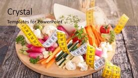  Presentation with dip - Slide set enhanced with diet food - vegetable and dip background and a  colored foreground