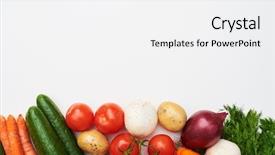  Presentation with organic cooking - Cool new PPT theme with diet food concept background layout backdrop and a white colored foreground