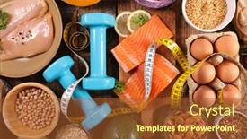  Presentation with protein - PPT layouts featuring diet-food-concept-food-high background and a tawny brown colored foreground