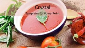  Presentation with free food - Amazing PPT layouts having diet food fresh cold tomato backdrop and a coral colored foreground