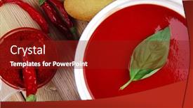  Presentation with tomato - Amazing theme having diet-food-fresh-cold-tomato and a crimson colored foreground