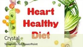  Presentation with heart disease diet - Slides enhanced with diet for healthy heart concept background and a  colored foreground