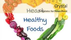  Presentation with heart healthy diet - Theme with diet for healthy heart concept background and a yellow colored foreground