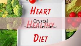  Presentation with heart healthy diet - Beautiful presentation theme featuring diet for healthy heart concept backdrop and a  colored foreground