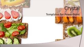  Presentation with vegetarian - Slide deck enhanced with tasty vegetarian sandwiches on white background and a lemonade colored foreground