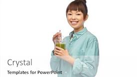  Presentation with detox - Presentation theme featuring diet-healthy-eating-and-detox background and a white colored foreground