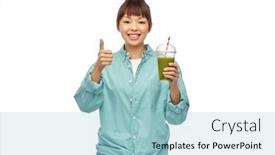  Presentation with detox - PPT layouts with diet-healthy-eating-and-detox background and a light blue colored foreground