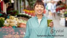  Presentation with detox - Amazing slide set having diet-healthy-eating-and-detox backdrop and a light blue colored foreground