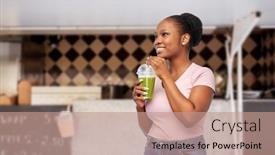  Presentation with food truck - Amazing theme having diet-healthy-eating-and-detox backdrop and a coral colored foreground