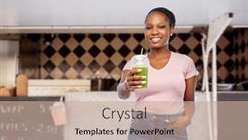  Presentation with healthy eating - Amazing presentation design having diet-healthy-eating-and-detox backdrop and a coral colored foreground