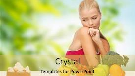  Presentation with junk food - Theme with diet junk food and eating background and a yellow colored foreground