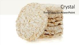  Presentation with rice - Theme featuring diet rice cakes pile isolated background and a lemonade colored foreground