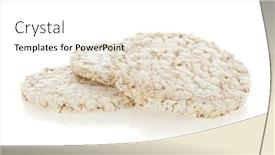  Presentation with diet - Theme having diet rice cakes pile isolated background and a white colored foreground