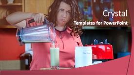  Presentation with diet - Amazing slide deck having diet shake backdrop and a tawny brown colored foreground