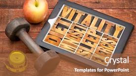  Presentation with mindset - Presentation consisting of diet sleep exercise and mindset background and a red colored foreground