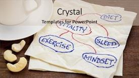  Presentation with coffee cup - PPT layouts consisting of diet sleep exercise and mindset background and a  colored foreground
