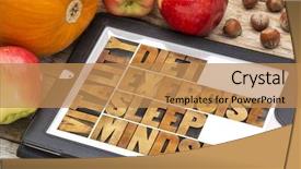  Presentation with mindset - Presentation theme with diet sleep exercise and mindset background and a coral colored foreground