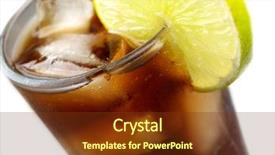  Presentation with lemon - Presentation having diet soda - cola with lemon background and a tawny brown colored foreground