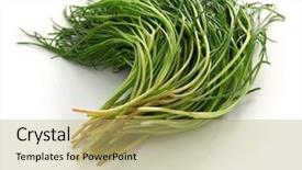  Presentation with fresh water splash green apple isolated white - Slide set with diet soda - fresh agretti italian vegetable isolated background and a yellow colored foreground