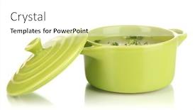  Presentation with diet - PPT layouts enhanced with diet soup with vegetables background and a white colored foreground