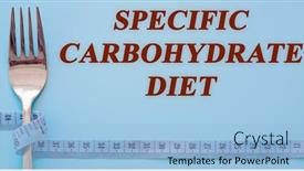  Presentation with diet - Presentation design consisting of diet-text-on-flat-lay background and a light blue colored foreground