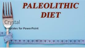  Presentation with paleolithic - Presentation theme enhanced with diet-text-on-flat-lay background and a light blue colored foreground