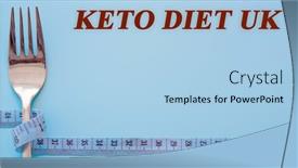  Presentation with keto - PPT theme enhanced with diet-text-on-flat-lay background and a light blue colored foreground