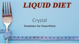  Presentation with flat lay of female sport - PPT theme featuring diet-text-on-flat-lay background and a light blue colored foreground