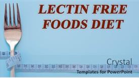  Presentation with foods - PPT theme having diet-text-on-flat-lay background and a light blue colored foreground