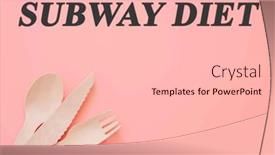  Presentation with diet - PPT theme consisting of diet-text-on-flat-lay background and a lemonade colored foreground