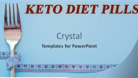  Presentation with keto - Slide deck featuring diet-text-on-flat-lay background and a light blue colored foreground