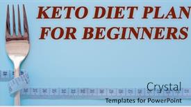  Presentation with keto - Theme consisting of diet-text-on-flat-lay background and a light blue colored foreground