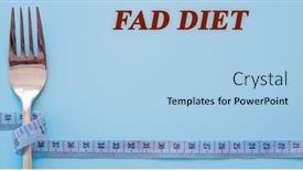  Presentation with flat lay of female sport - Presentation theme consisting of diet-text-on-flat-lay background and a light blue colored foreground