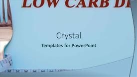  Presentation with diet low carb - Presentation design enhanced with diet-text-on-flat-lay background and a light blue colored foreground
