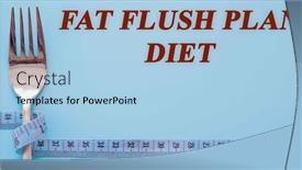  Presentation with diet - Slide set having diet-text-on-flat-lay and a light blue colored foreground