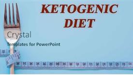  Presentation with ketogenic diet - Slide deck enhanced with diet-text-on-flat-lay background and a light blue colored foreground