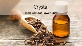 Presentation with essential oil - Slide deck consisting of diet therapy - essential oil of cloves background and a lemonade colored foreground