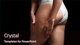  Presentation with diet - Colorful PPT layouts enhanced with diet therapy - woman with cellulite problem backdrop and a wine colored foreground