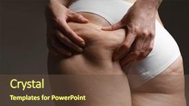  Presentation with problem solution motivation customer - Audience pleasing presentation consisting of diet therapy - woman with cellulite problem backdrop and a tawny brown colored foreground
