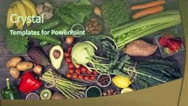  Presentation with foods - Cool new slide set with cafe de zanahoria - alkaline foods above the wooden backdrop and a tawny brown colored foreground