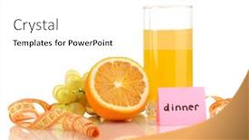  Presentation with foods - Colorful theme enhanced with dietary-foods-for-dinner-isolated backdrop and a  colored foreground