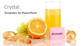  Presentation with foods - PPT theme enhanced with dietary-foods-for-dinner-isolated background and a white colored foreground