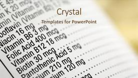  Presentation with dietary supplement - PPT theme featuring dietary supplement label list background and a lemonade colored foreground