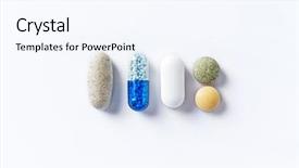  Presentation with supplement - Slides enhanced with dietary supplements and vitamins background and a sky blue colored foreground