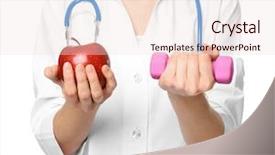  Presentation with diet - Presentation consisting of dietetics - diet concept female nutritionist background and a lemonade colored foreground