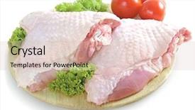  Presentation with dietetic - Colorful presentation design enhanced with dietetics - dietetic turkey legs isolated decorated backdrop and a lemonade colored foreground