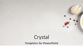  Presentation with vegan diet - Beautiful PPT theme featuring dietetics - olive oil balsamic vinegar pepper backdrop and a white colored foreground